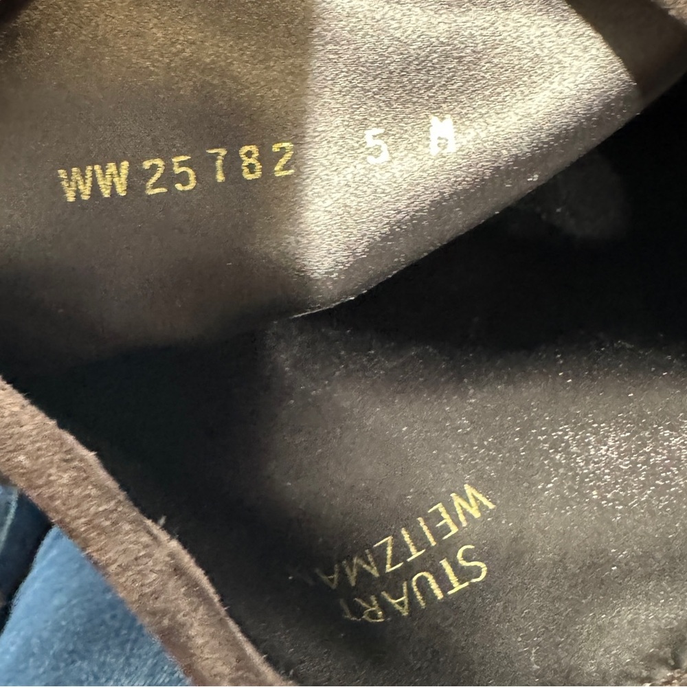 Stuart Weitzman Thighland Over the Knee Stretch Suede Cola Brown size 5 - Picture 7 of 8